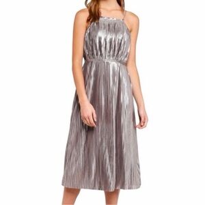 Banana Republic Shimmering Silver Midi Dress